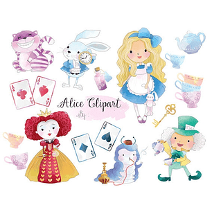 Kit Digital Alice no País das Maravilhas 