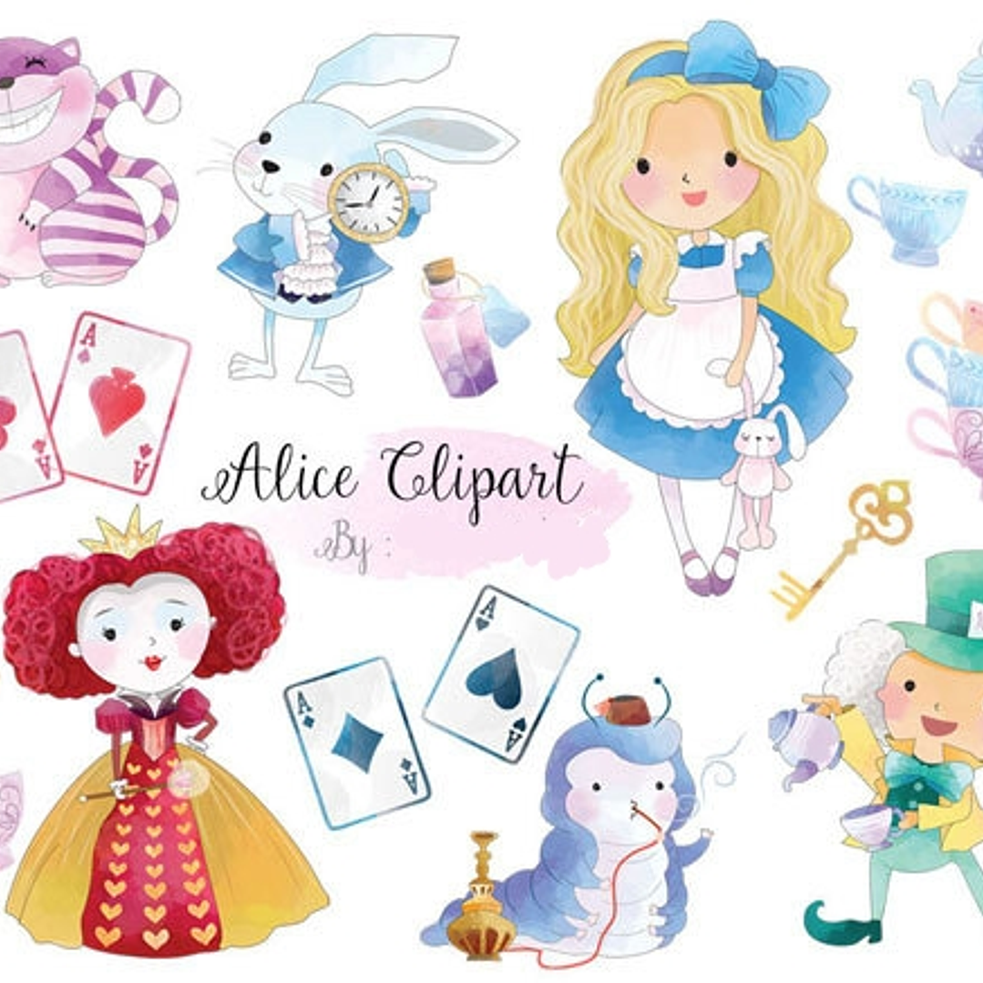 Kit Digital Alice no País das Maravilhas  1