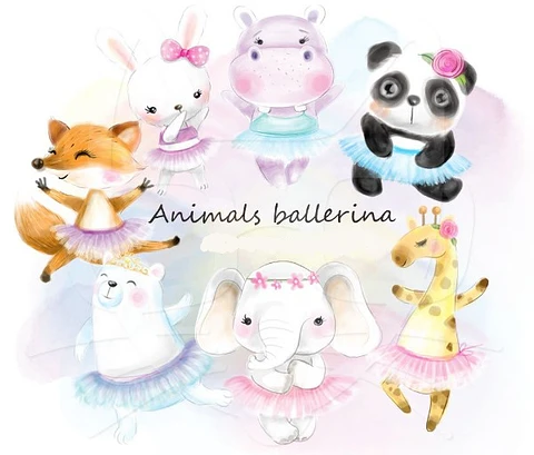 Kit Digital Animais Bailarina 
