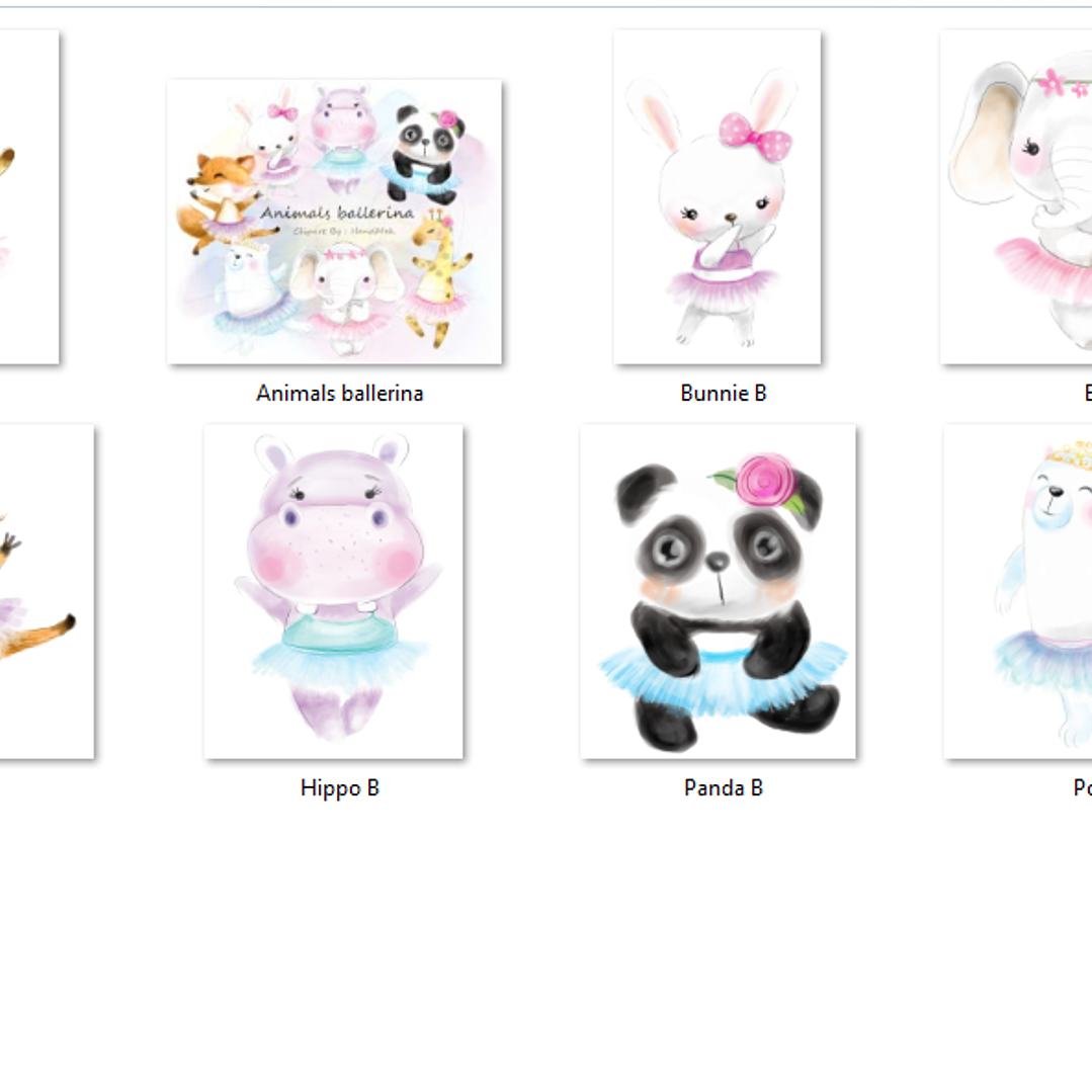 Kit Digital Animais Bailarina  2