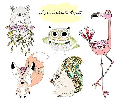 Kit Digital Animais que Rabisca