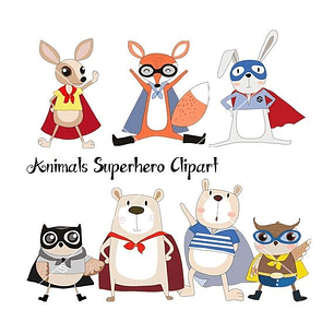 Kit Digital Animais Super-Herói