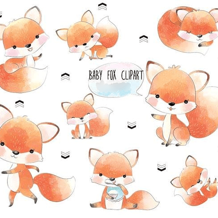 Kit Digital Baby Raposinhas  1