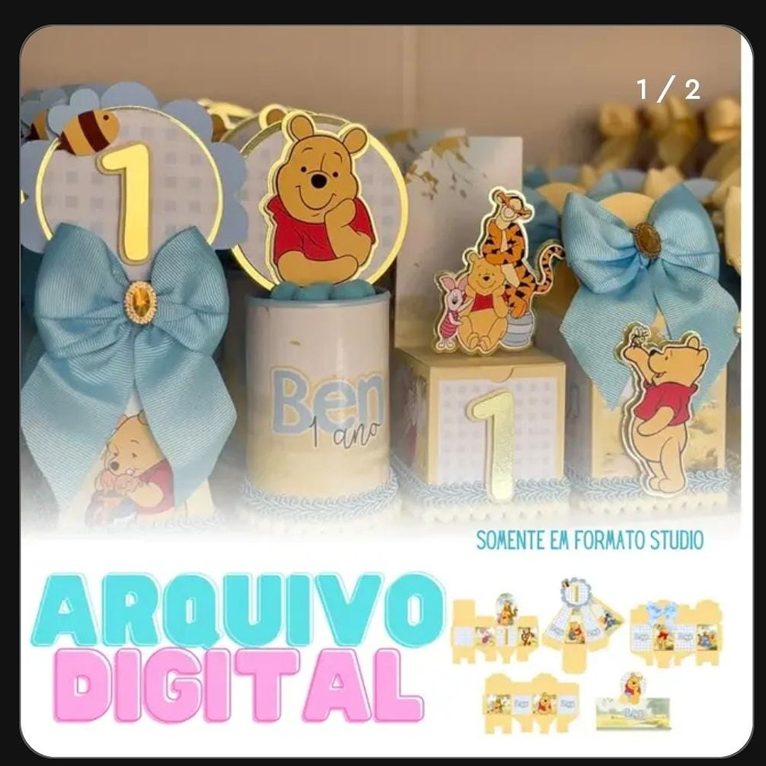 Arquivo de Corte Ursinho Pooh 25 - Festas Infinitepay  1