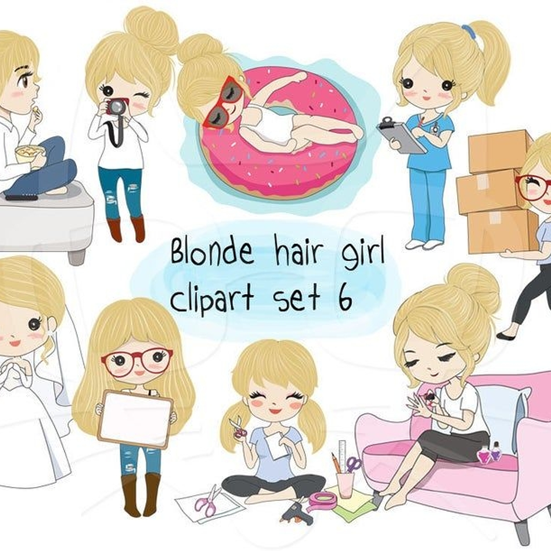 Kit Digital Meninas Loiras 6  1