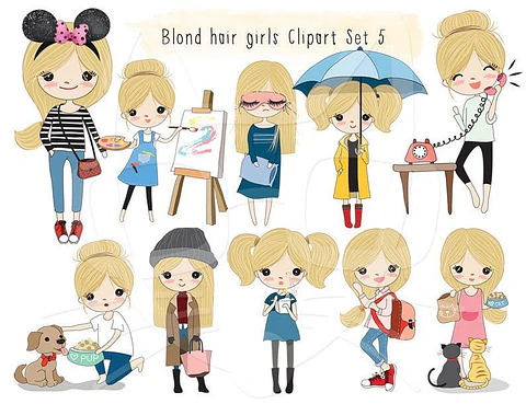 Kit Digital Cabelos Loiros 5 