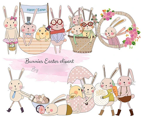 Kit Digital Coelhinhos Páscoa 