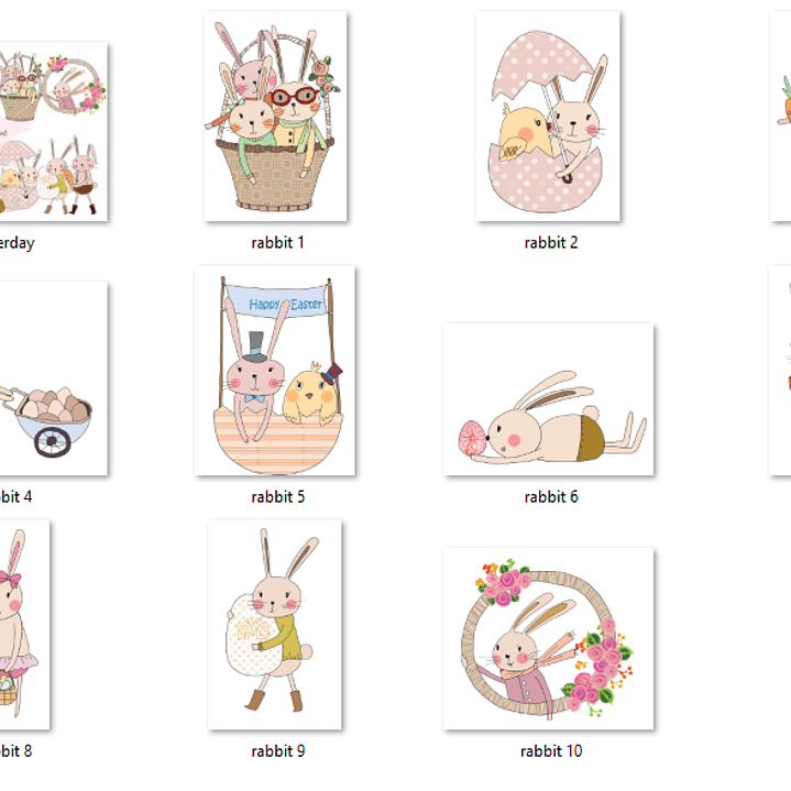 Kit Digital Coelhinhos Páscoa  2