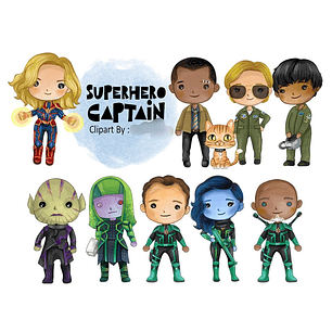 Kit Digital Capitão Marvel 