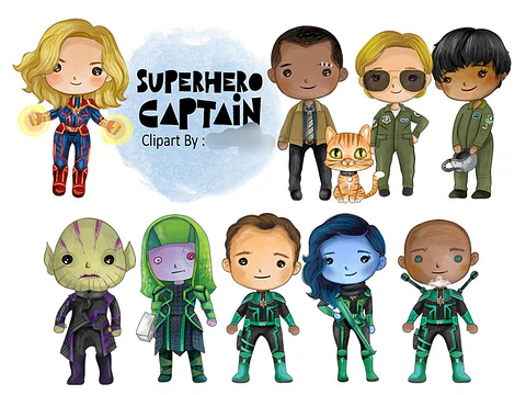 Kit Digital Capitão Marvel 