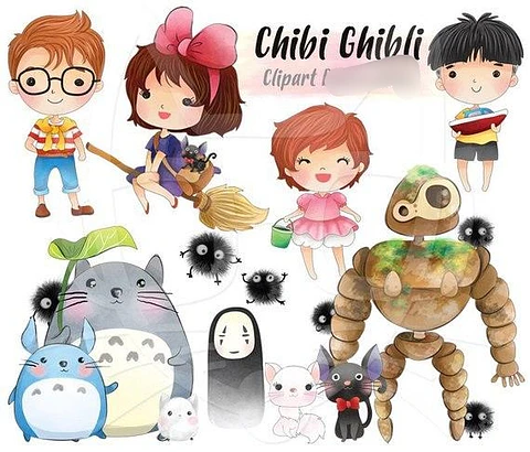 Kit Digital Chibi Ghibli