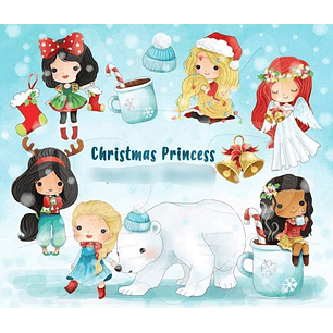 Kit Digital Princesas de Natal 