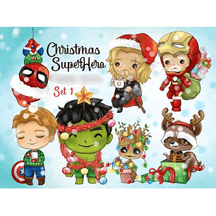 Kit Digital Natal Super Heróis 01