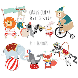 Kit Digital Circo Animais 