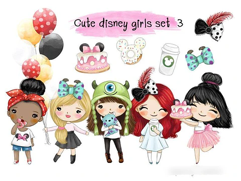 Kit Digital Meninas Fã da Disney 02 