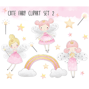 Kit Digital Fadas Fofinhas