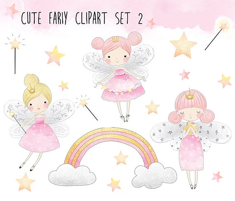 Kit Digital Fadas Fofinhas