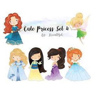 Kit Digital Princesas Fofas 