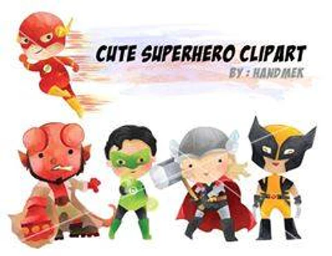 Kit Digital Super Heróis Fofos 