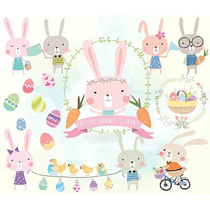 Kit Digital Coelhinhos da Páscoa 