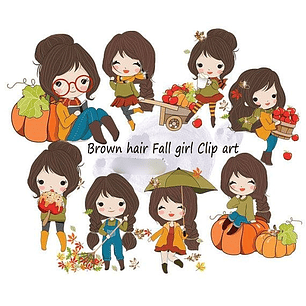 Kit Digital Menina com Abóboras 