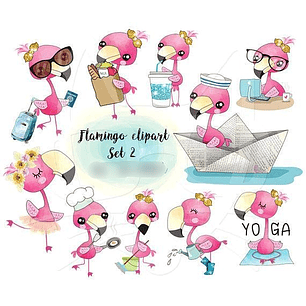 Kit Digital Conjunto de Flamingos 2