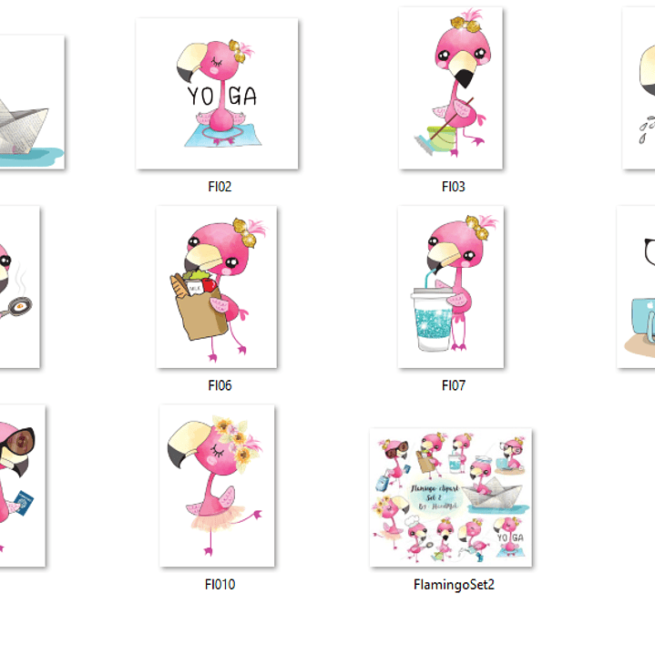 Kit Digital Conjunto de Flamingos 2 2