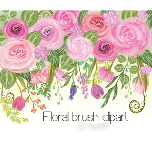 Kit Digital Pincel Floral 