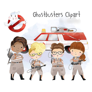 Kit Digital Caçadoras de Fantasmas Meninas 