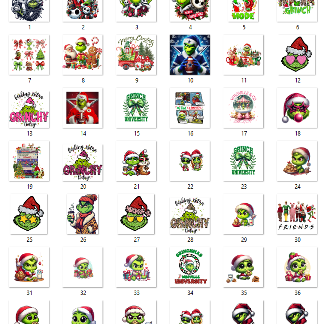Arquivo Natal Pack de Estampas Grinch - Elevart Packs 1