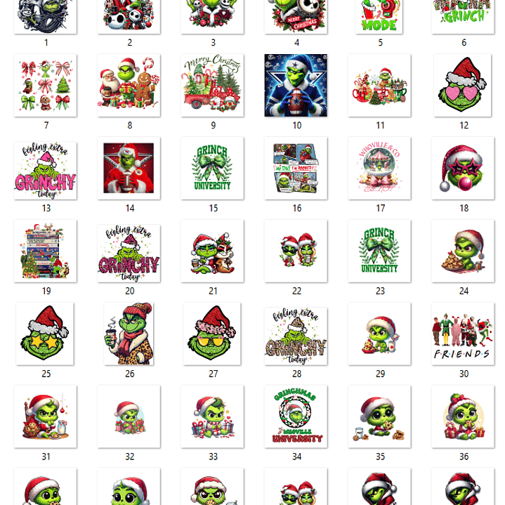 Arquivo Natal Pack de Estampas Grinch - Elevart Packs 1