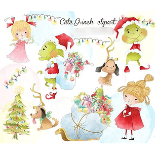 Kit Digital Natal Grinch 