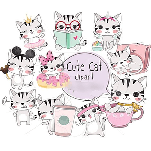 Kit Digital Gatinhos Fofos 