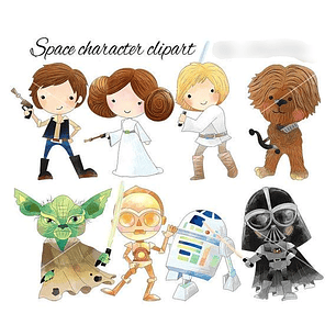 Kit Digital Personagens Espaciais 