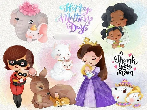 Kit Digital Dia das Mães Personagens 