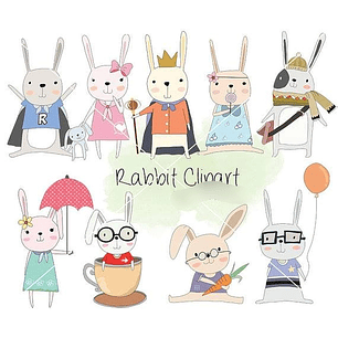 KIt Digital Coelhinhos Fofos 