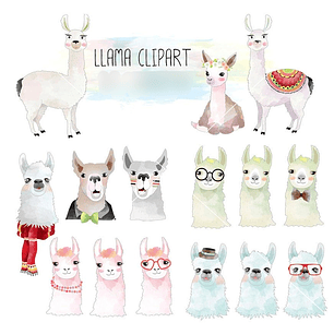 Kit Digital Lhamas Fofinhas 