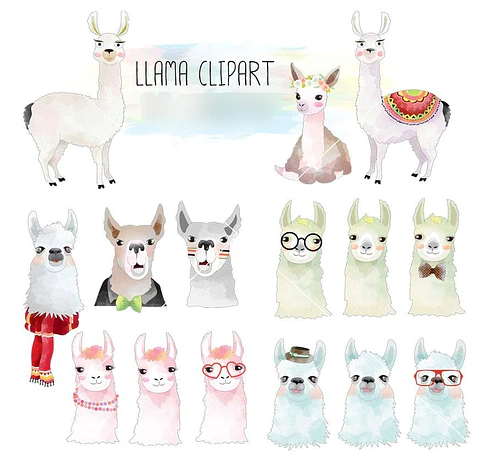 Kit Digital Lhamas Fofinhas 