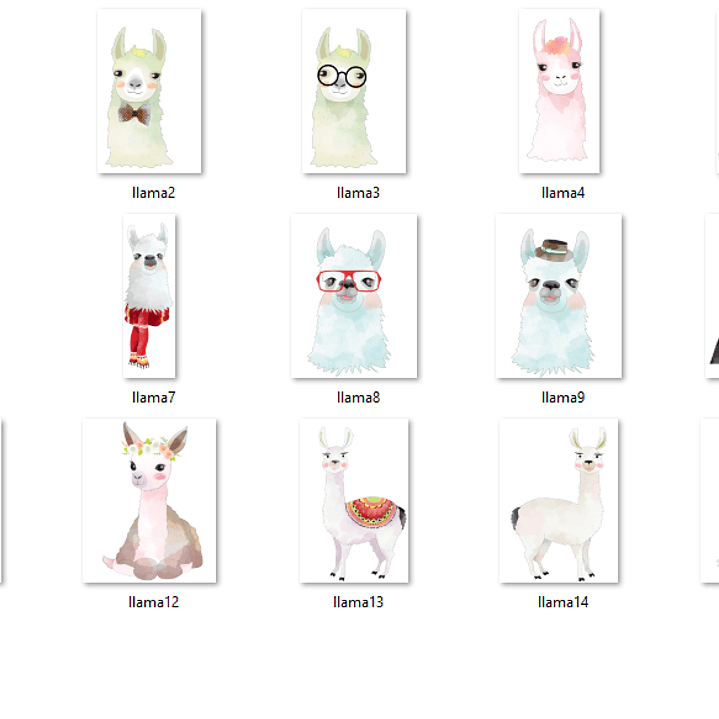 Kit Digital Lhamas Fofinhas  2