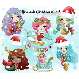 Kit Digital Sereias do Natal