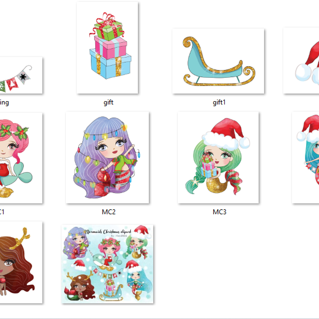 Kit Digital Sereias do Natal 2