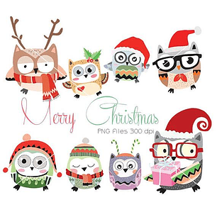 Kit Digital Natal Corujinhas 