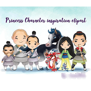 Kit Digital Princesa Mulan 