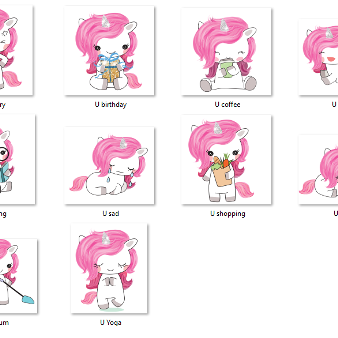 Kit Digital pink Unicórnio 01 2