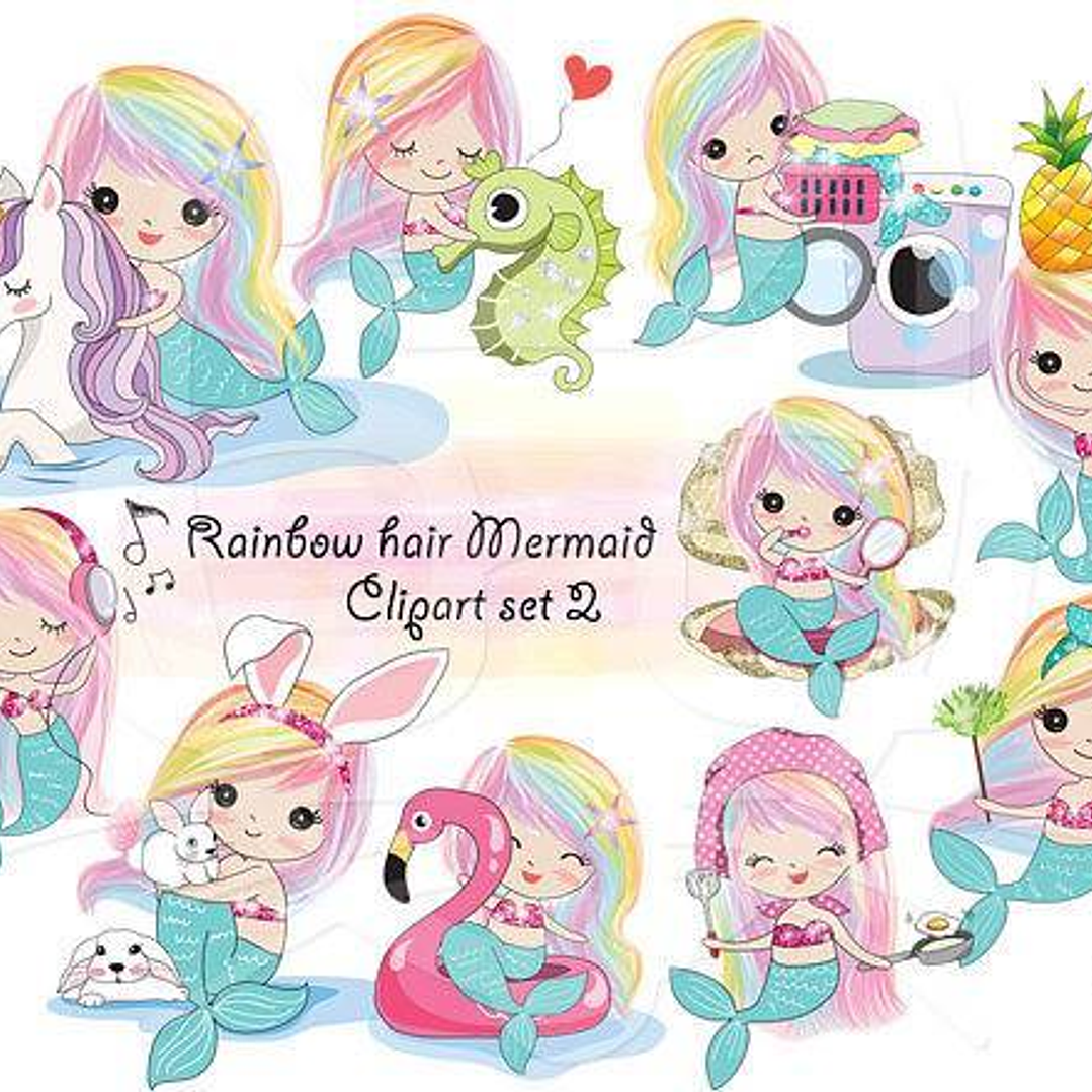 Kit Digital Sereias Arcp-Ìris 03 1