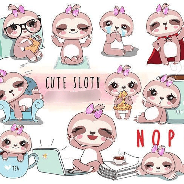 Kit Digital Preguicinha Cute  1