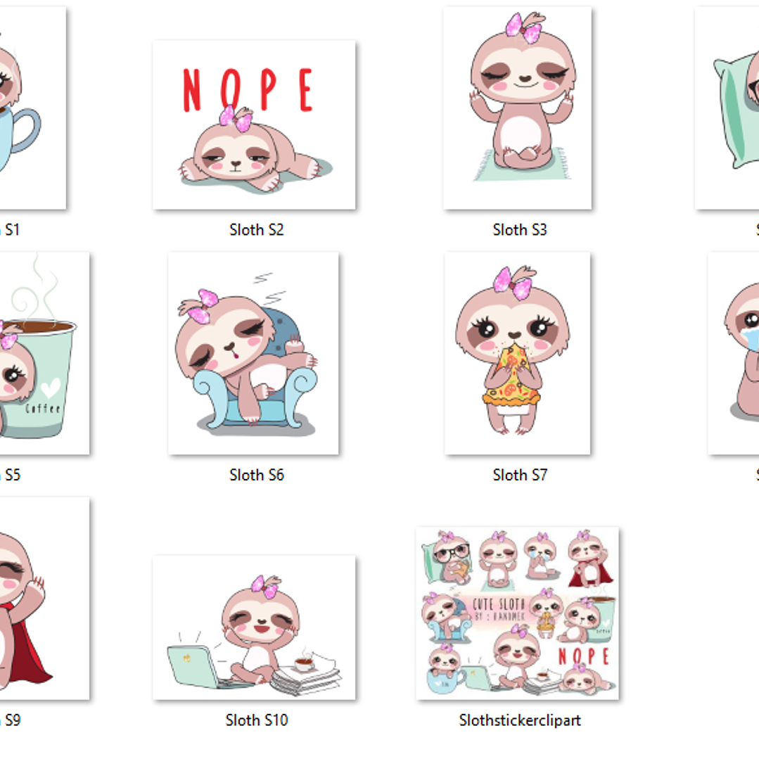 Kit Digital Preguicinha Cute  2