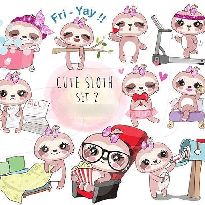 Kit Digital Preguicinha Fofinha 02  1