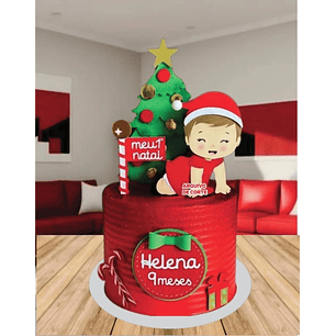 Arquivo Topo de Bolo Meu Primeiro Natal Menina