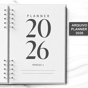 Arquivo Miolo Planner Neutro 2026 - Bicho Papel 
